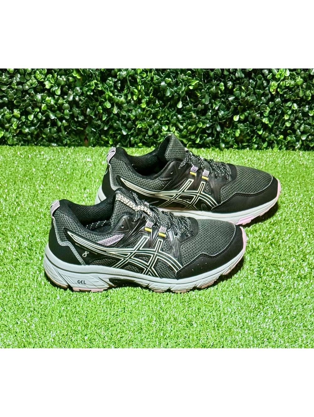 ASICS Gel-Venture 8 Women’s Size 9 Black Pink Trail Running Shoes